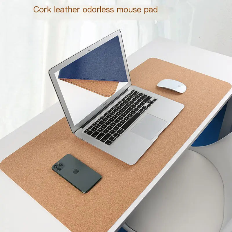 Large Waterproof Cork Desk Mat for Home Study or Office