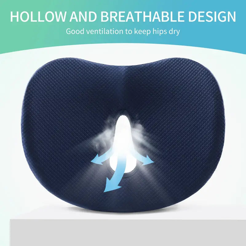 Memory Foam Buttocks Cushion - 16.5in x 13in x 2.7in