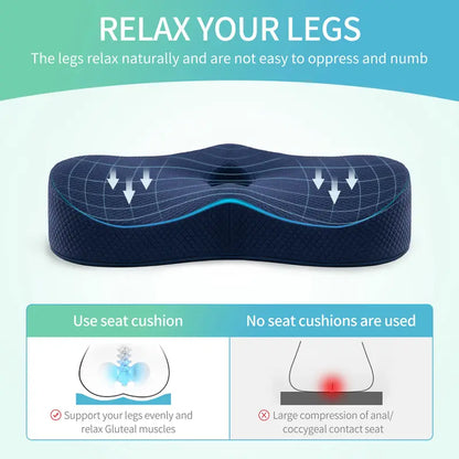 Memory Foam Buttocks Cushion - 16.5in x 13in x 2.7in