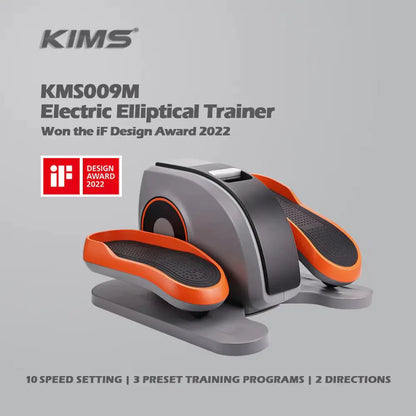 Electric Under-Desk Elliptical Machine with Remote Control – Quiet Seated Pedal Exerciser with Smooth Motor, Adjustable Speeds & Long-Stride Pedals for Workday Focus