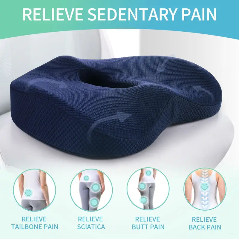 Memory Foam Buttocks Cushion - 16.5in x 13in x 2.7in