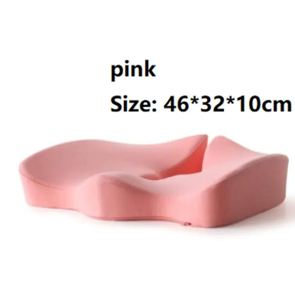 Breathable Memory Foam Seat Cushion – Ergonomic Pressure-Relief Support for Tailbone, Coccyx & Posture with Soft Washable Cover