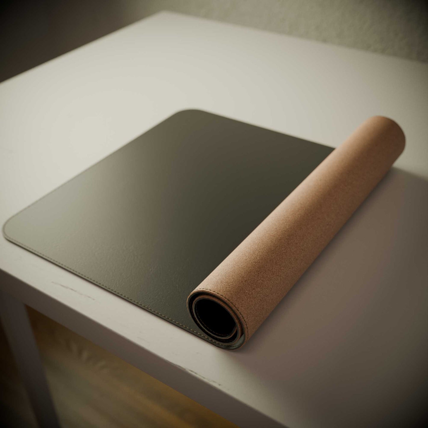 Waterproof Cork-Leather Desk Mat - Natural, Double-Sided, Skin-Friendly