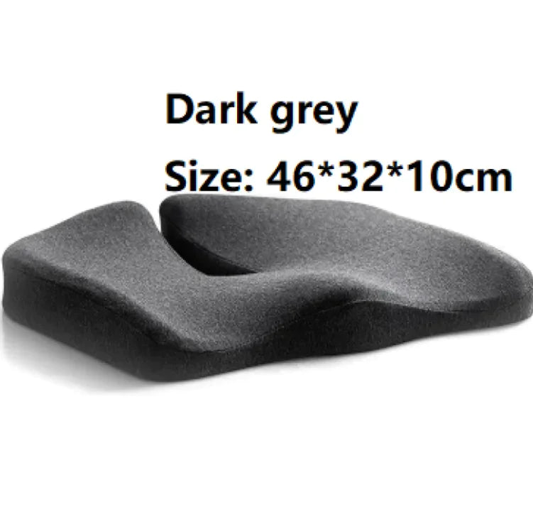 Breathable Memory Foam Seat Cushion – Ergonomic Pressure-Relief Support for Tailbone, Coccyx & Posture with Soft Washable Cover