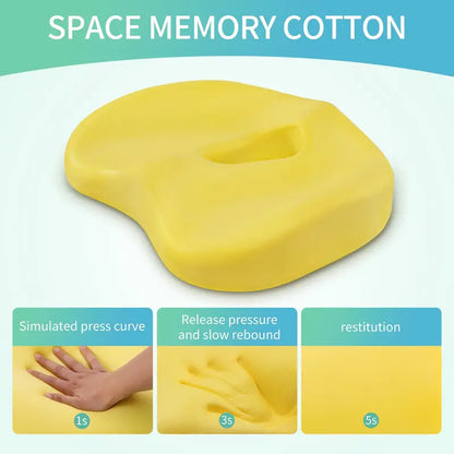 Memory Foam Buttocks Cushion - 16.5in x 13in x 2.7in